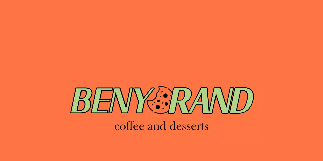 Orange and chartreuse header tack for bakery cafe cookie packaging