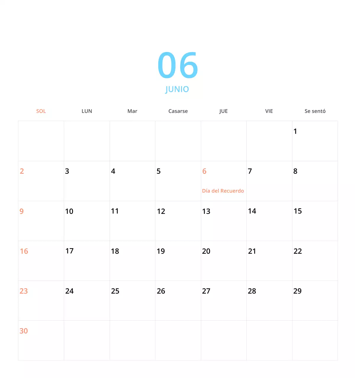 Bonito calendario de sobremesa ilustrado de temática familiar en color verde