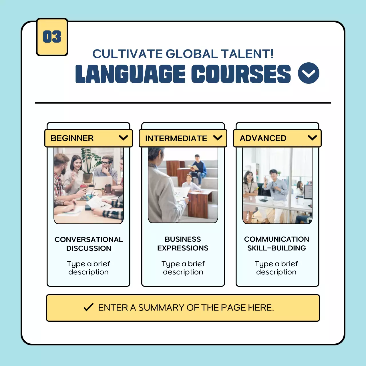 Blue Modern Training Promotion Instagram Carousel