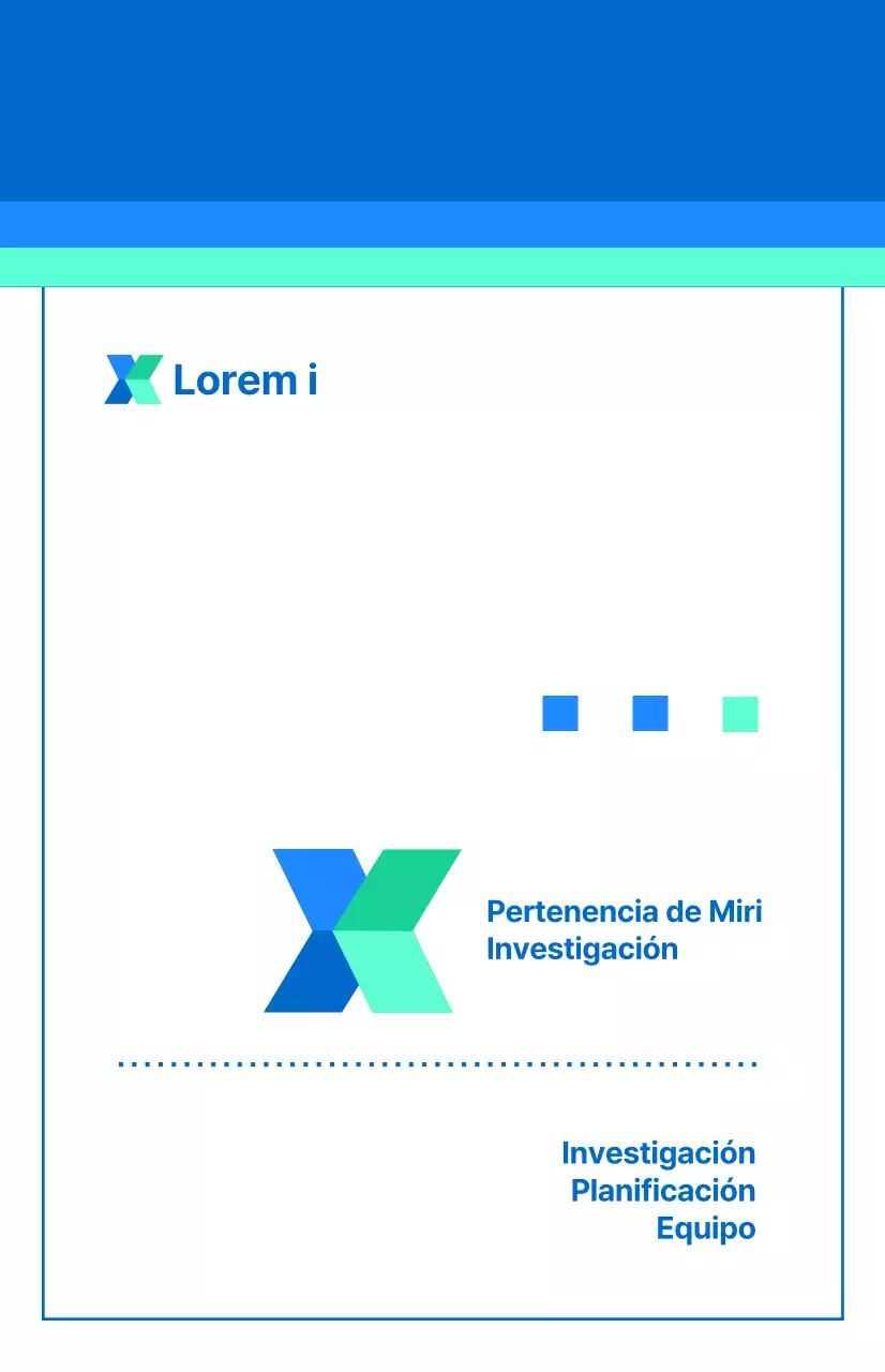 Una afiliación corporativa sencilla, azul y de confianza.