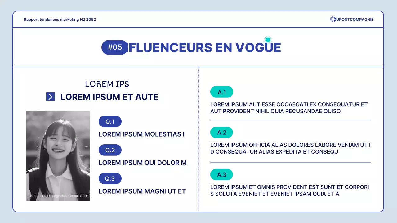 Un rapport simple sur les tendances du marketing en bleu marine et menthe