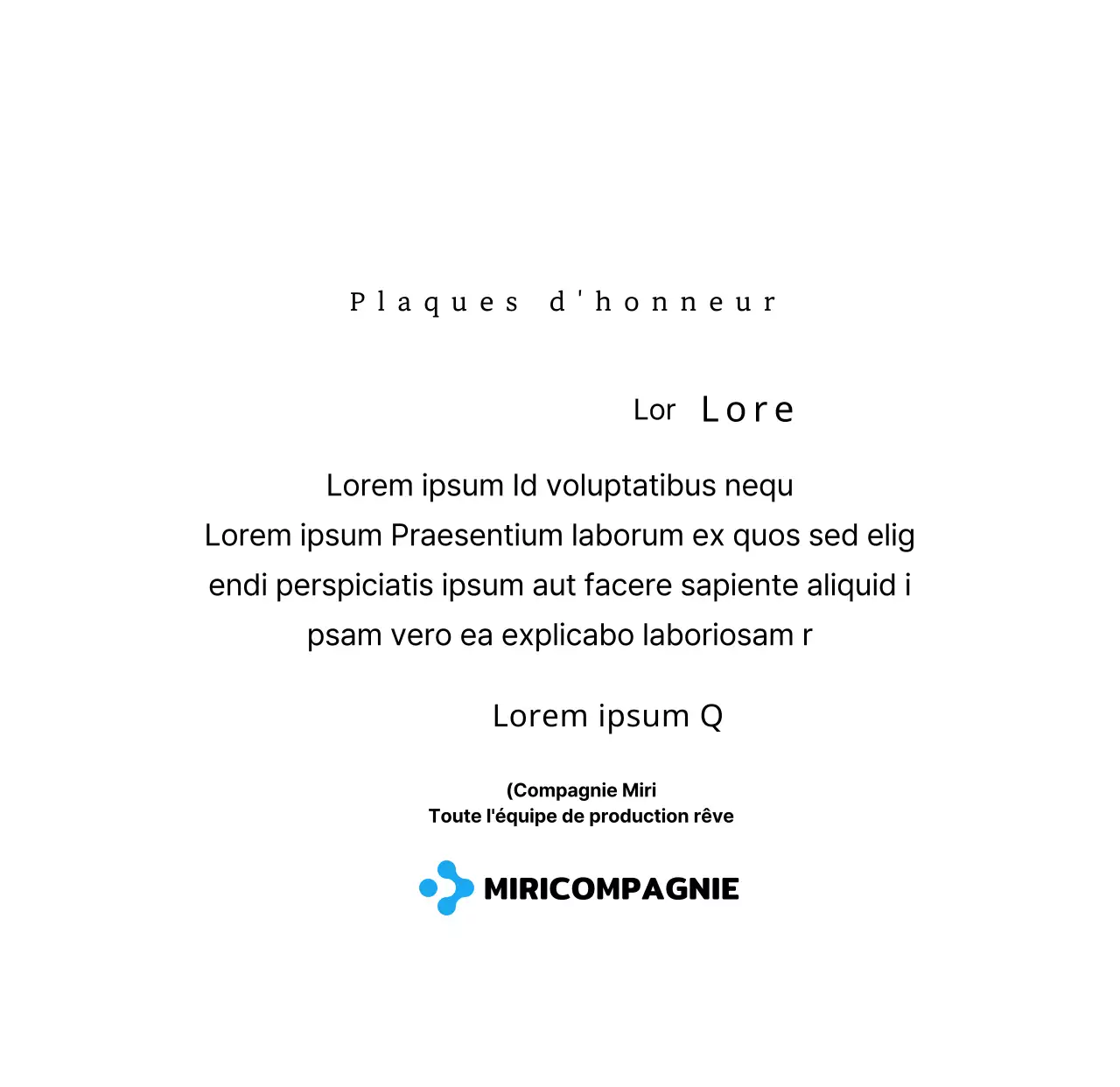 Une simple plaque blanche avec le logo de votre entreprise