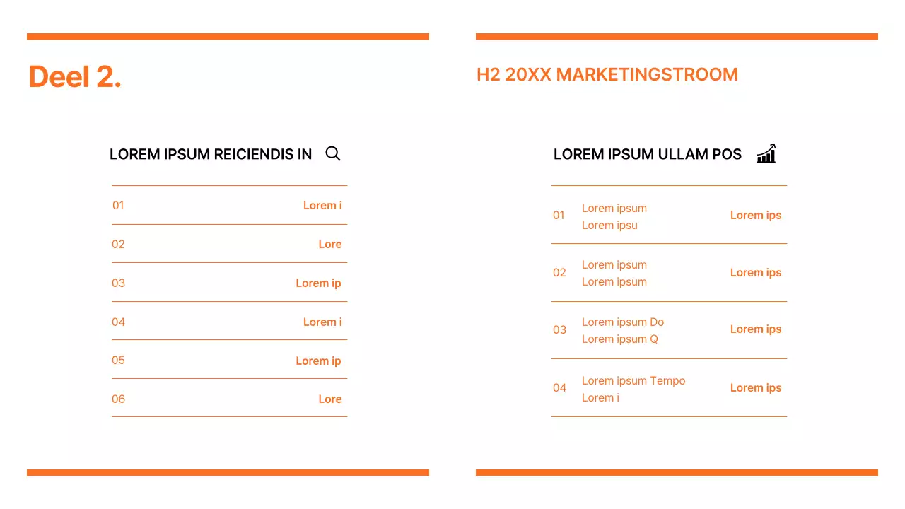 Rapport over moderne marketingtrends in oranje