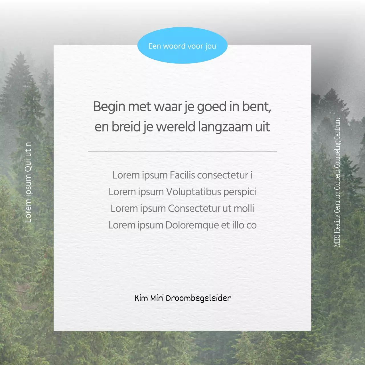 Een moderne, minimalistische hulplijn in lichtblauw en wit.