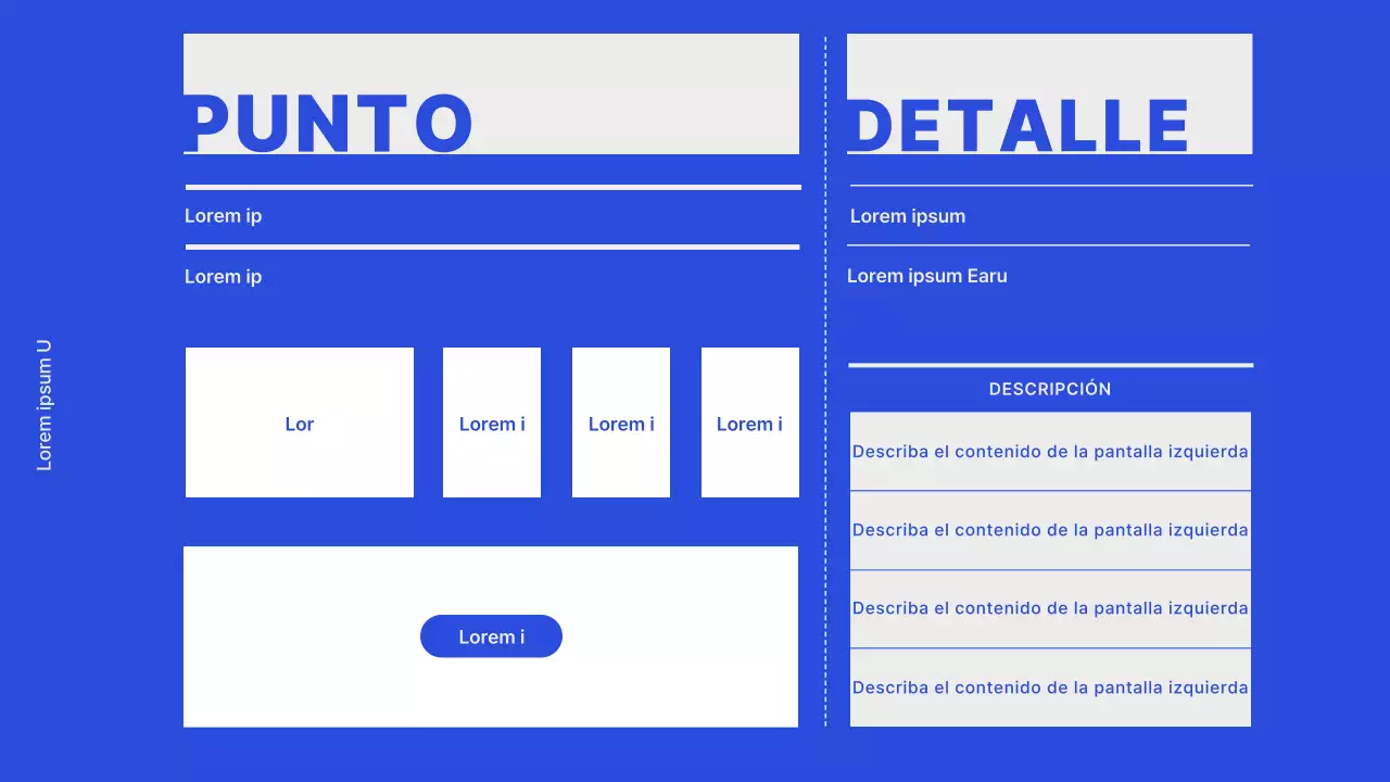 Web corporativa minimalista en gris y azul