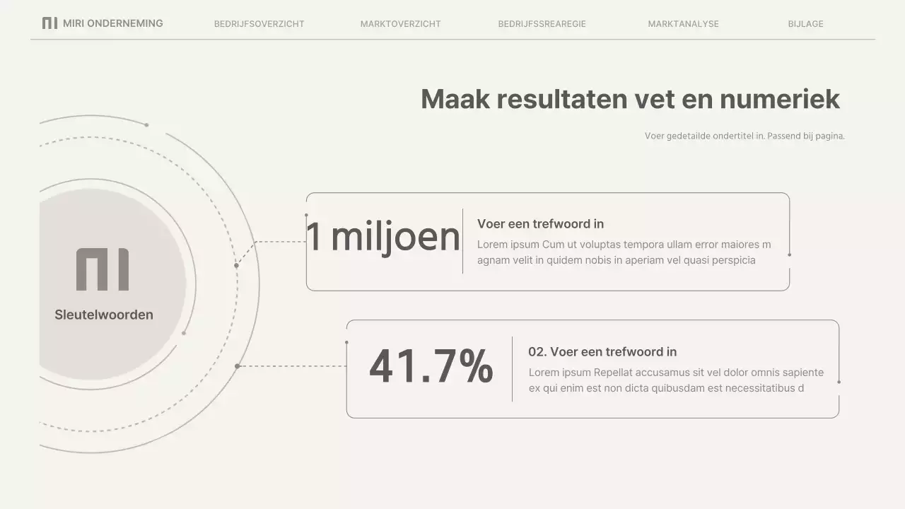 Eenvoudige zakelijke rapporten in beige