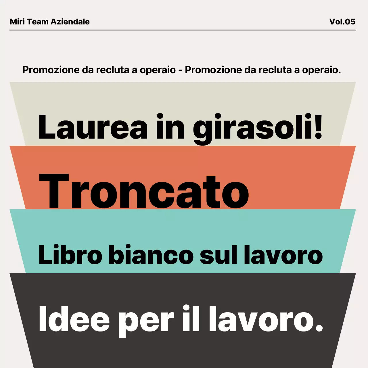 Materiali moderni per l'inserimento dei nuovi assunti in arancione e menta