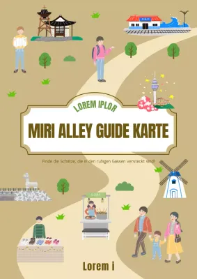Braune und grüne natürliche Gassen Attraktionen ReiseführerKartenführer