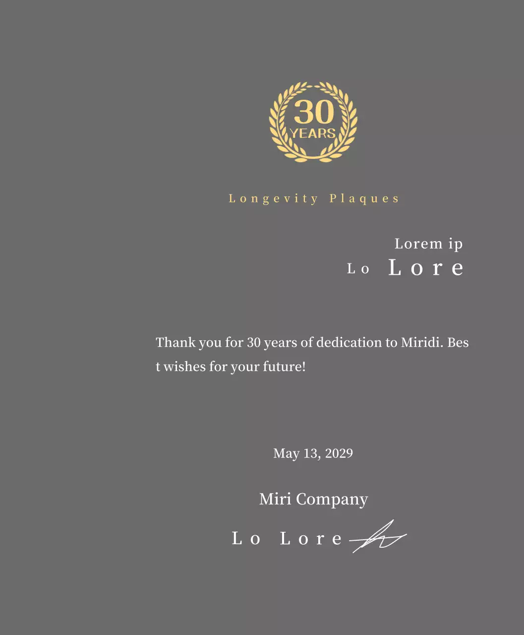 Plakat layanan panjang perusahaan dengan simbol pohon salam