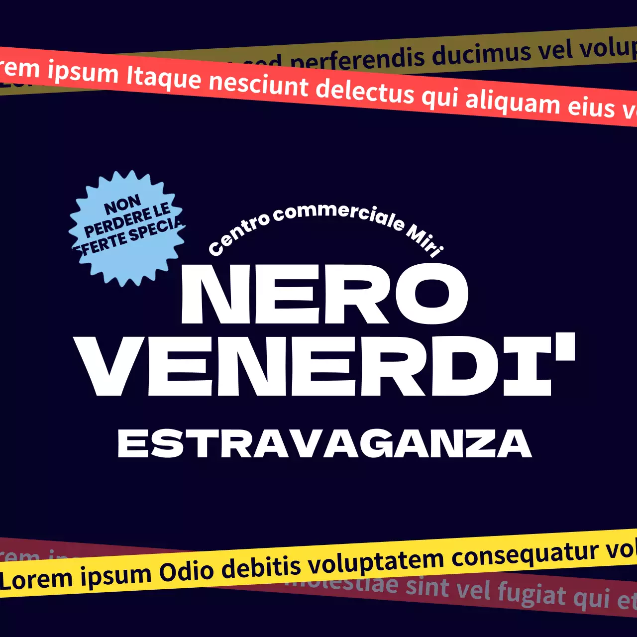 Annunci trendy del Black Friday in nero e rosso