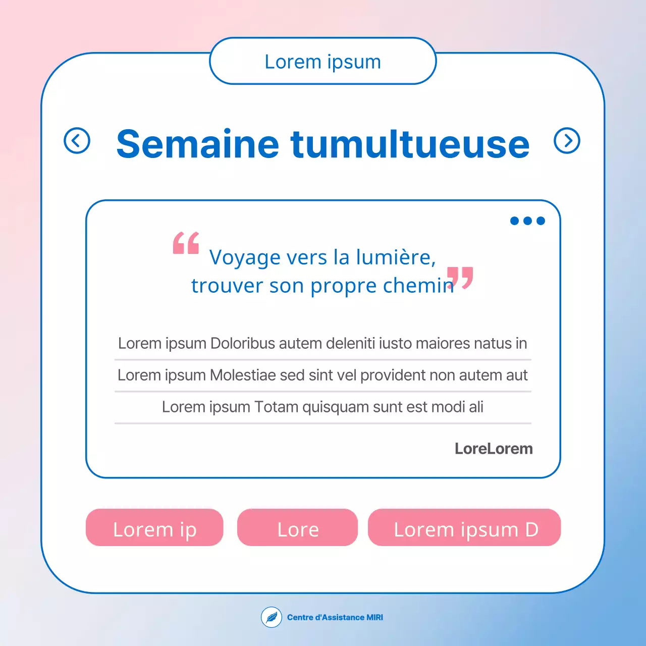 Un simple guide bleu clair et rose pour le service d'assistance téléphonique
