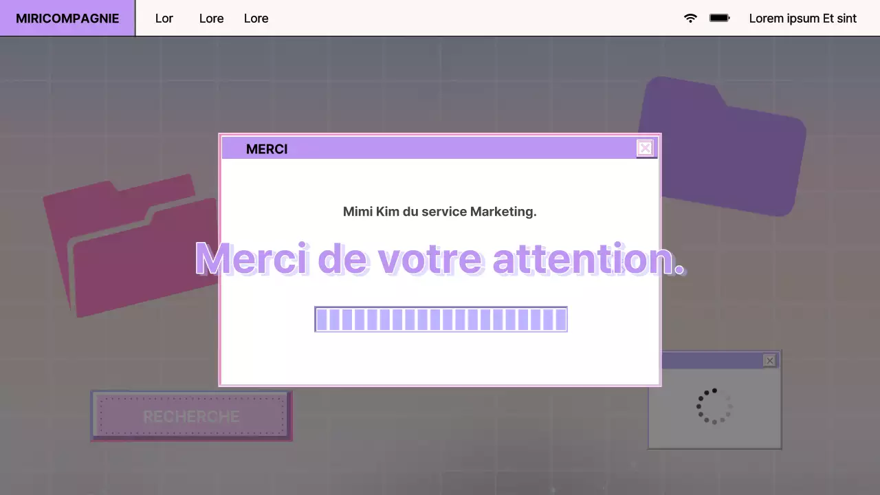 Rapport sur la conception d'un navigateur rétro en violet et rose