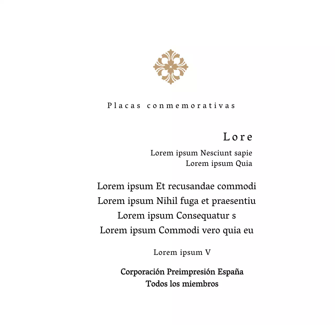 Una placa de encargo de aspecto regio con una elaborada decoración