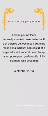 Bedankbord met moederdagthema en feniksillustratie