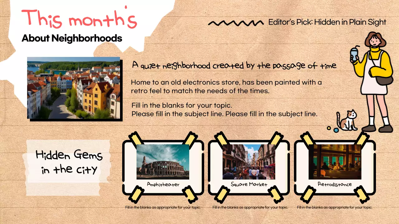 Beige Retro Tourism Newsletter Presentation