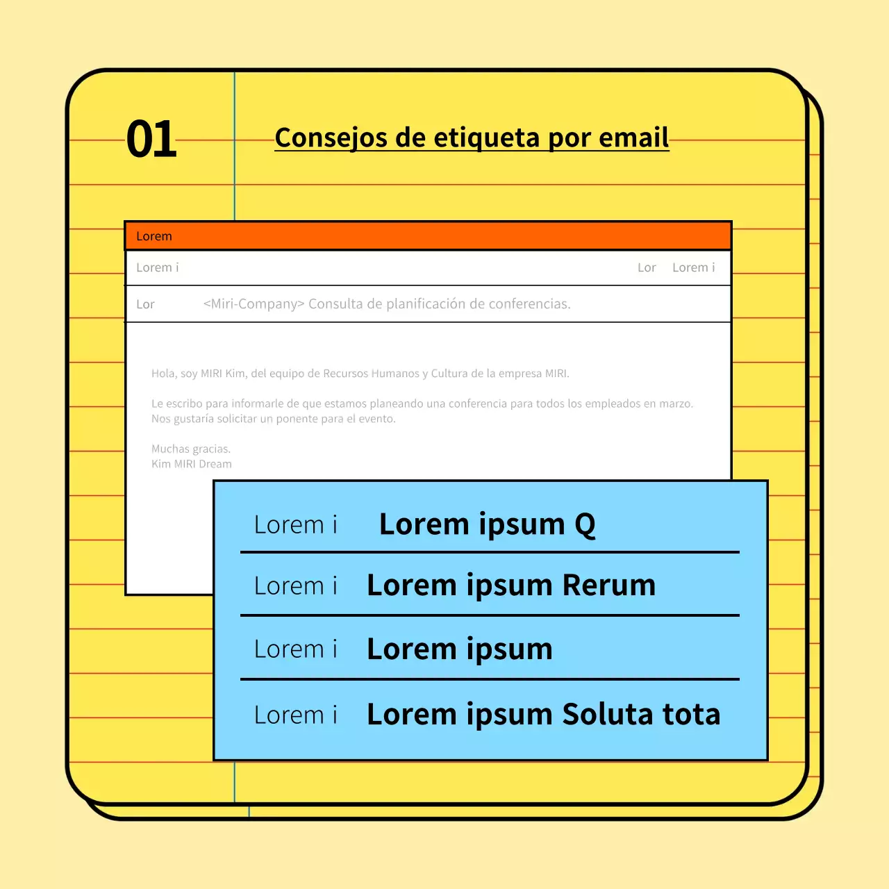 Consejos básicos y modernos para los nuevos empleados en amarillo y azul claro Material de formación