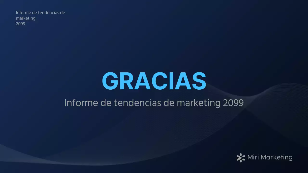 Un moderno informe de marketing en azul marino y blanco