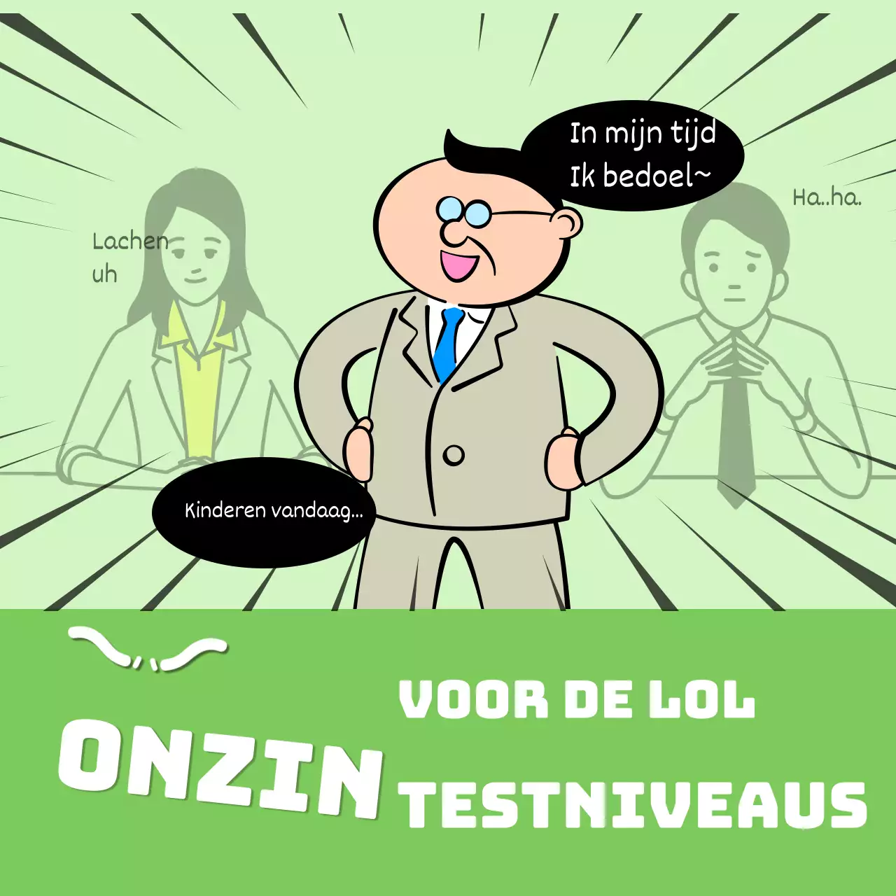 Promoot de Gag Level Test in rood en zwart
