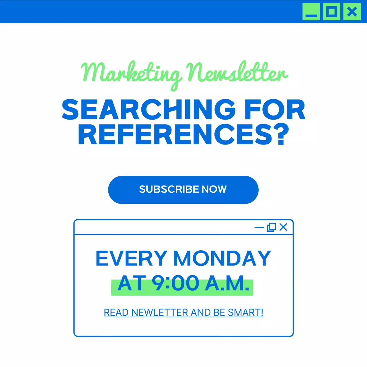 Blue Modern Marketing Newsletter Instagram Carousel