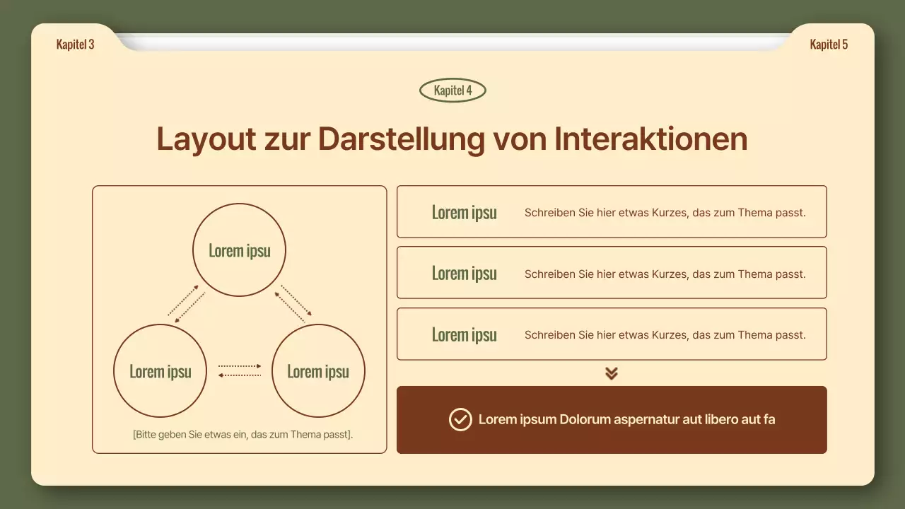 Ein einfacher Geschäftsbericht in khaki und braun