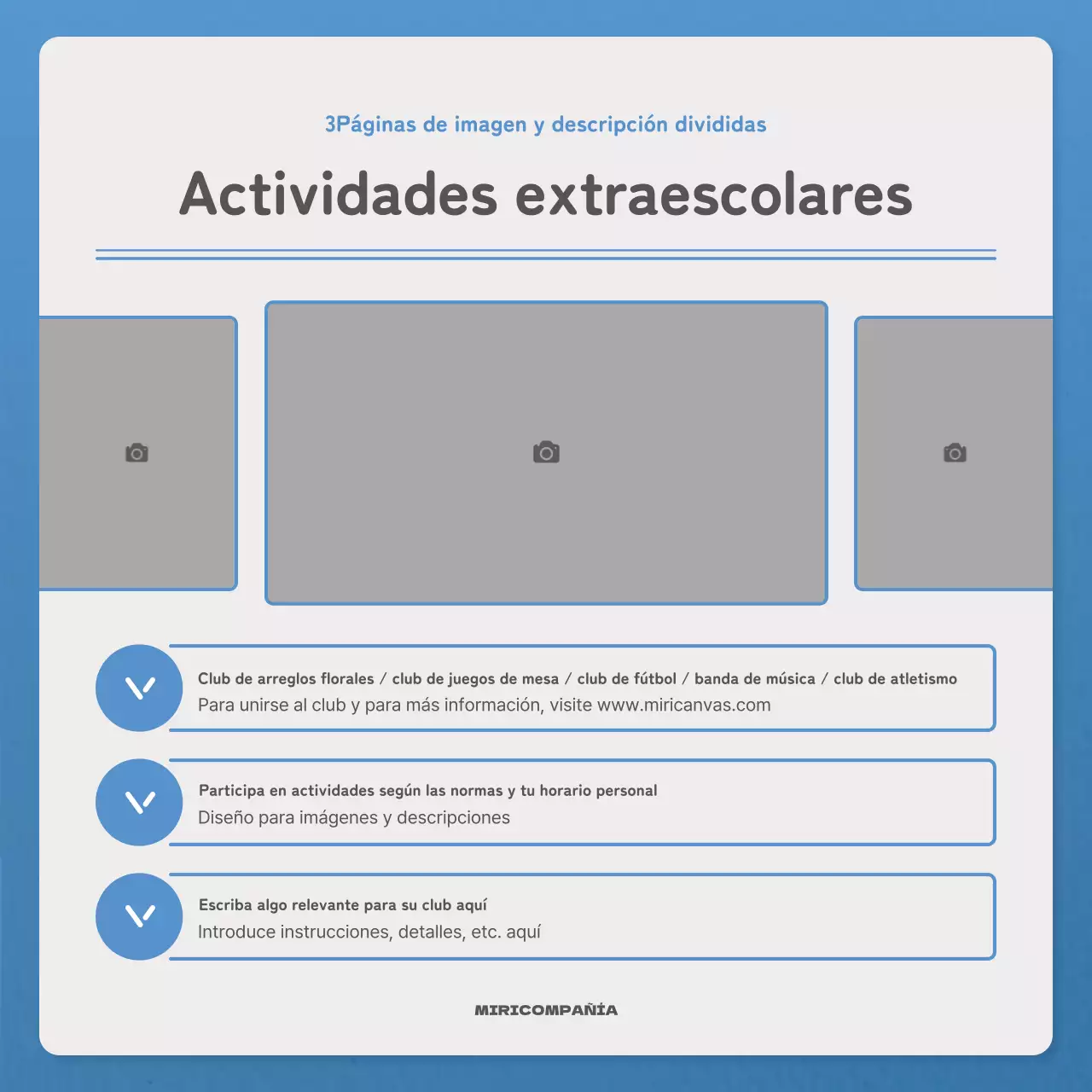 Una carta sencilla en azul y azul marino boletín correo