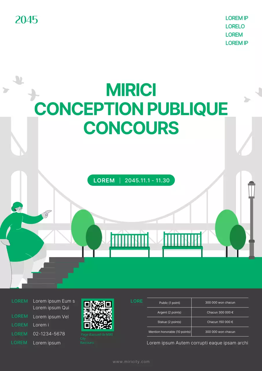 Promouvoir un concours de design public vert et minimaliste