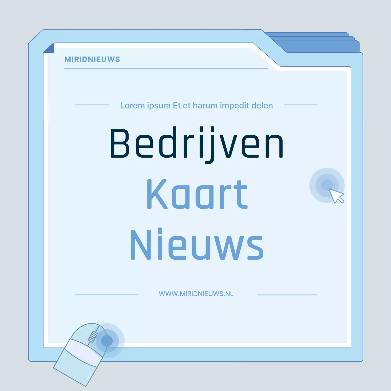 Moderne marketingkaarten in lichtblauwNieuwsTutorials