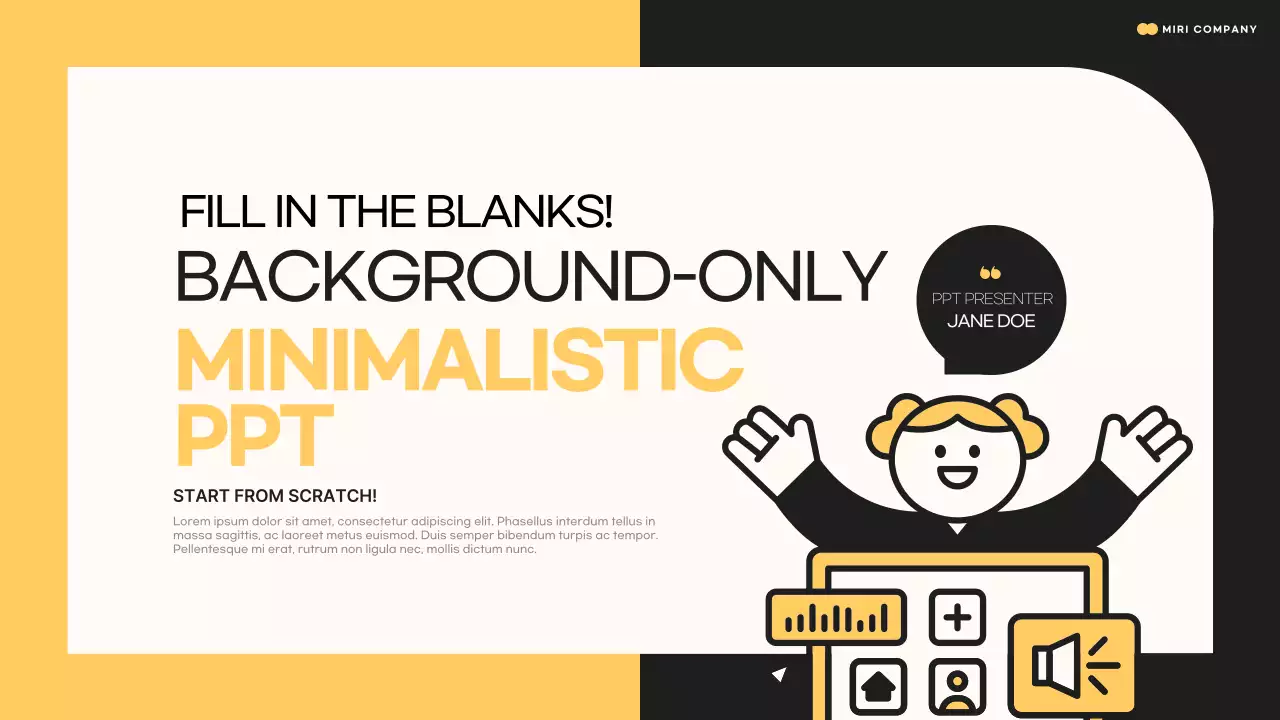 Yellow Minimal Template Presentation