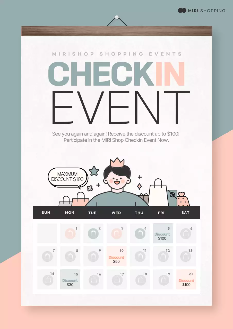 Mint Modern Shopping Promotion Poster