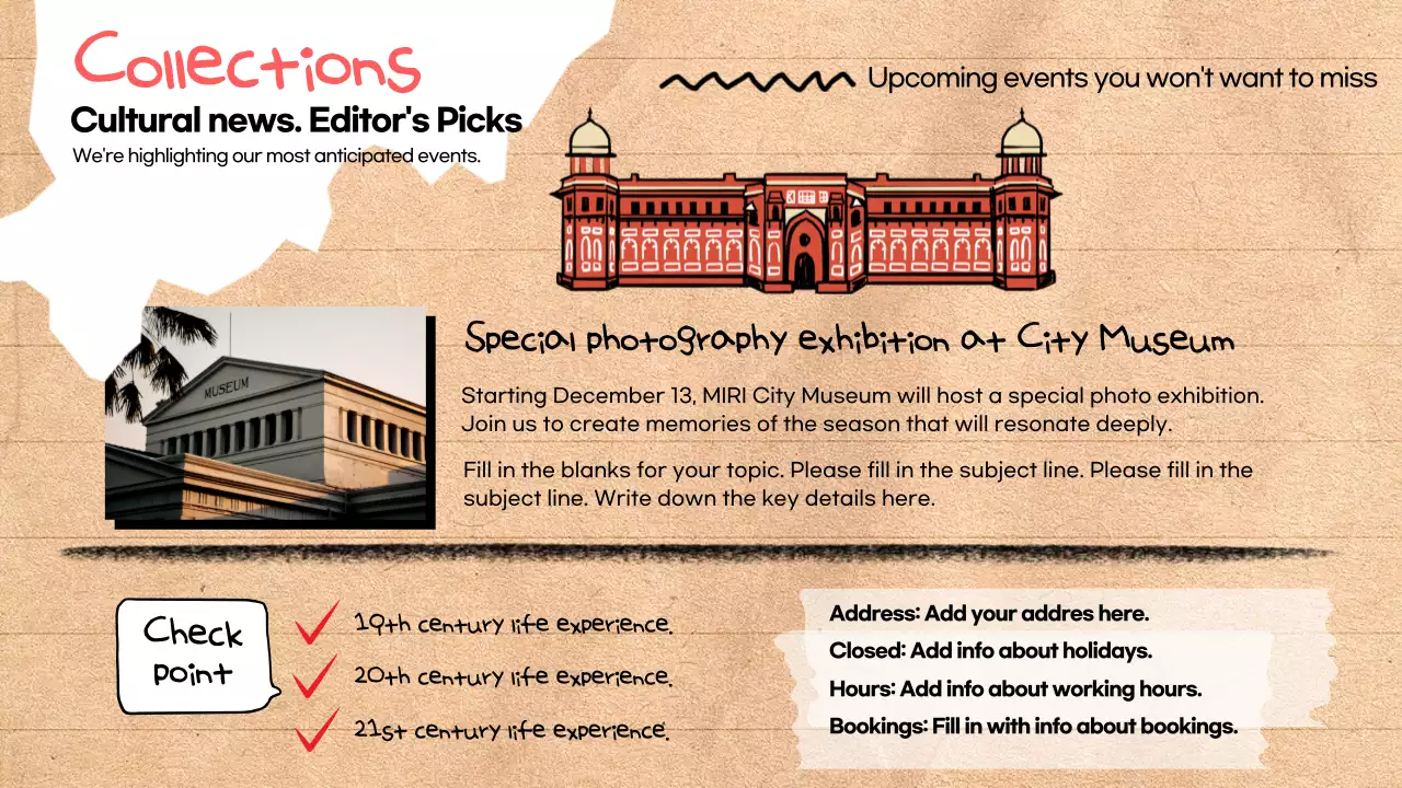 Beige Retro Tourism Newsletter Presentation