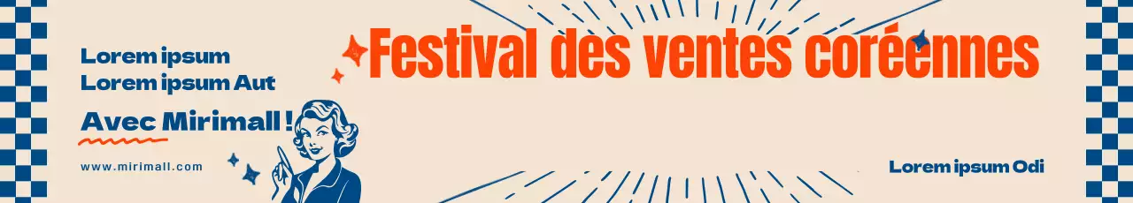 Coup d'œil sur l'événement rétro bleu et rouge de la Korea Sale Festa