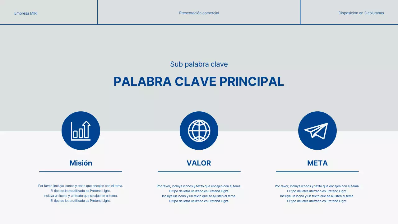 Informes empresariales modernos en azul y gris