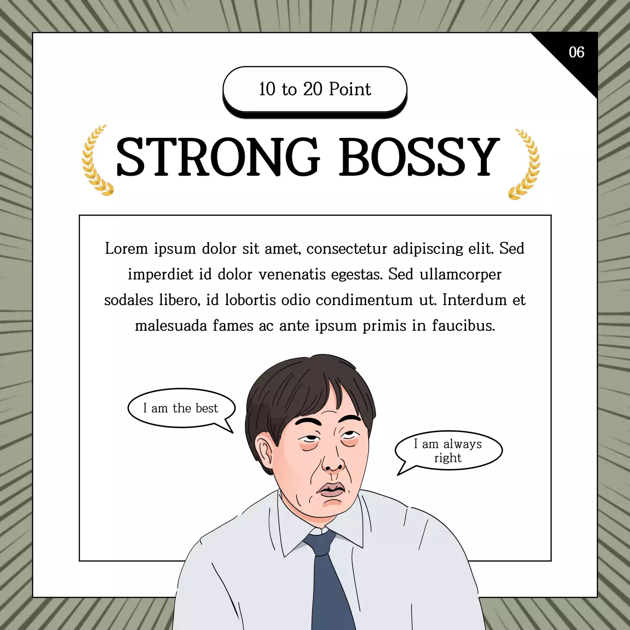 Sickening business humor posts in chartreuse and black