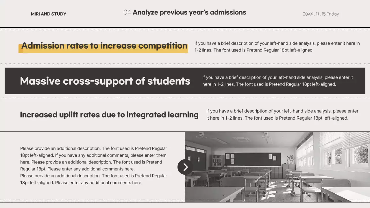 옐로우 모던 입학 발표 프레젠테이션