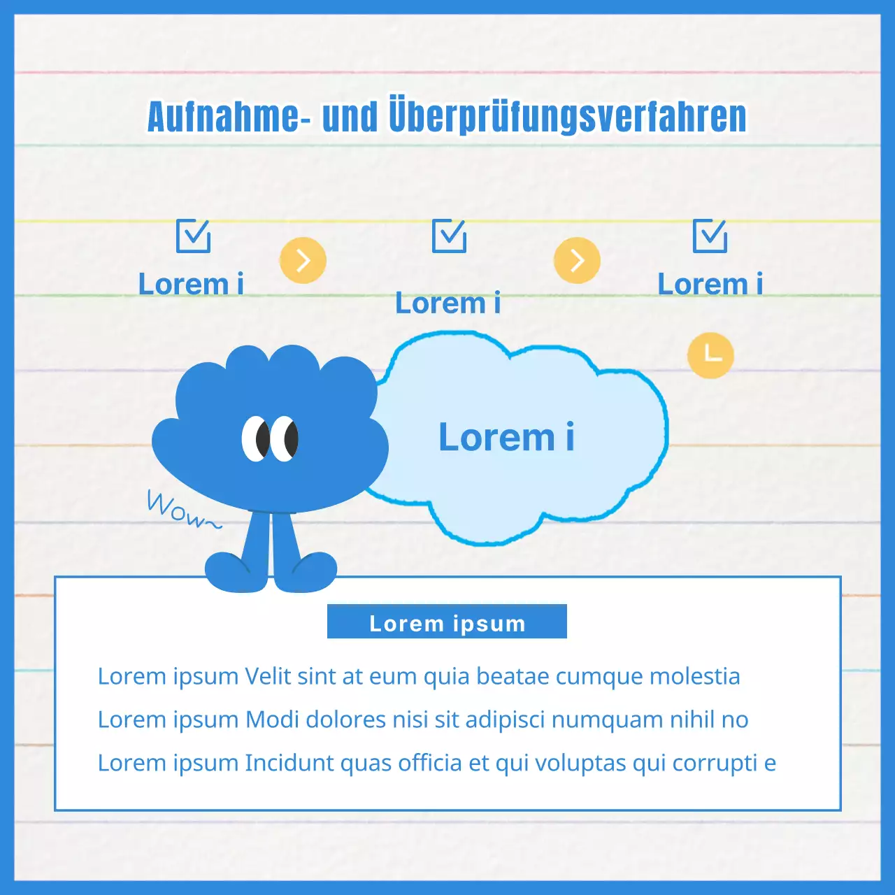 Förderung eines gelb-blauen Wettbewerbs mit minimalistischem Charakter