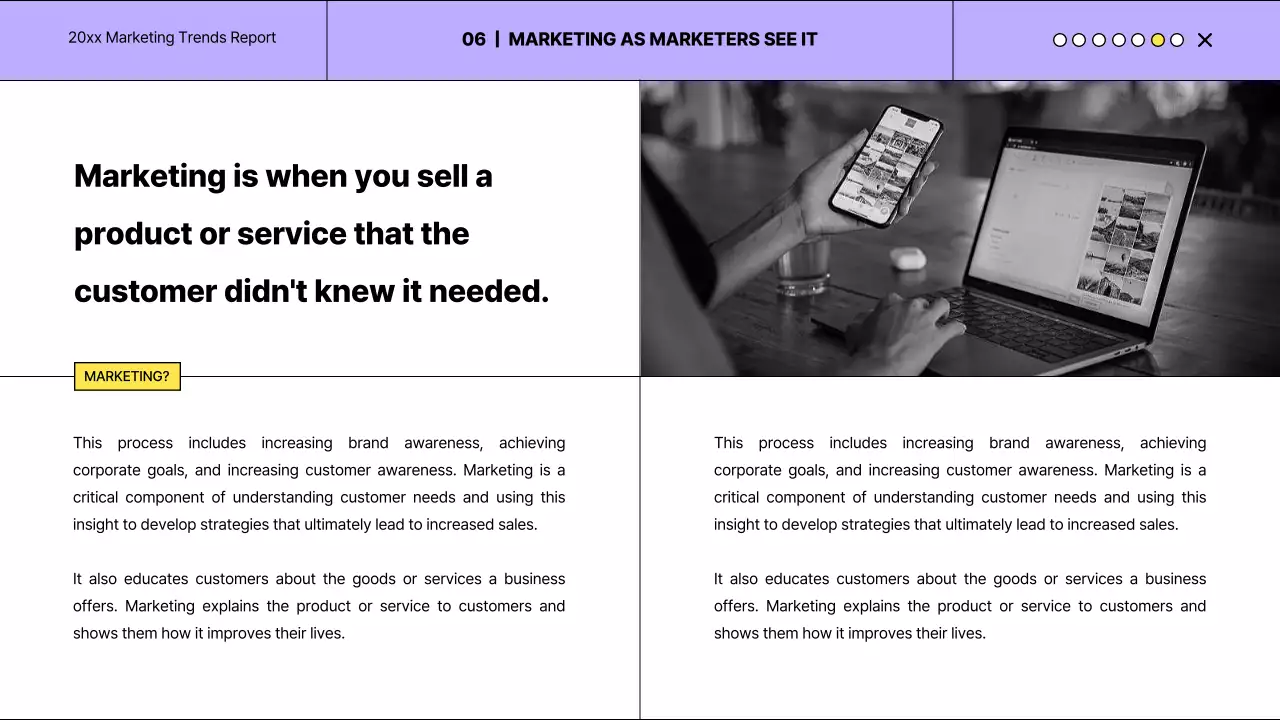 퍼플 모던 마케팅 보고서 프레젠테이션