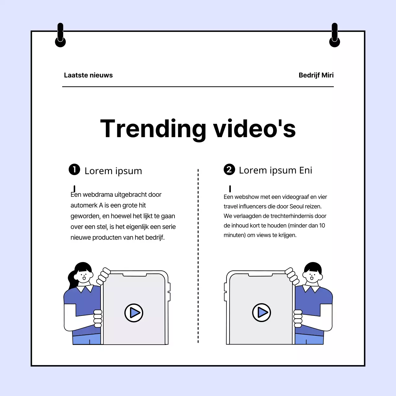 Blue's Eenvoudige Marketing Nieuwsbrief Rapport