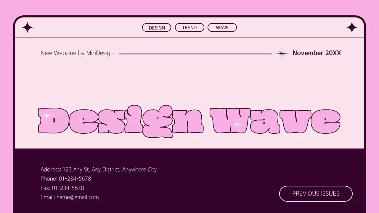 핑크 트렌디 디자인 뉴스레터 프리젠테이션