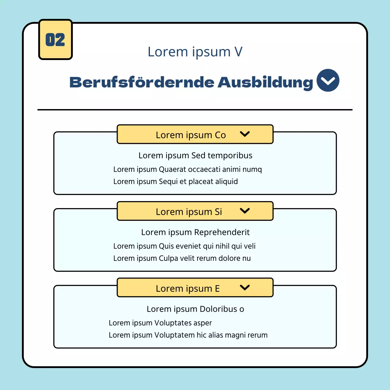 Ein Leitfaden für einfache Schulungsprogramme für Unternehmen in Hellblau und Gelb
