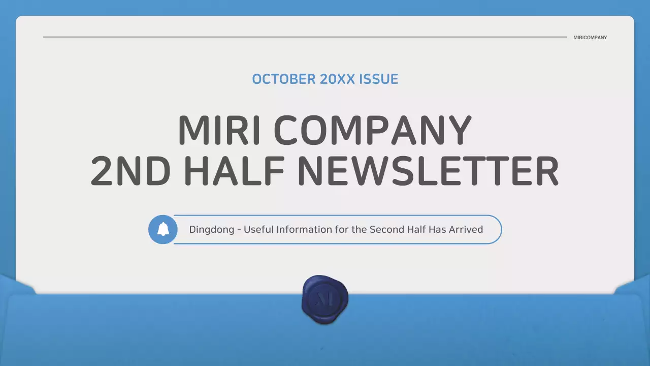 Blue Modern Company Newsletter Presentation