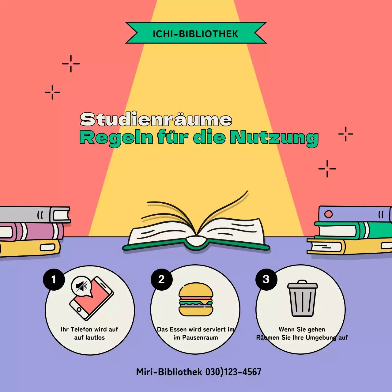 Bekanntgabe der Regeln für ein kitschiges Arbeitszimmer in Mauve und Minze