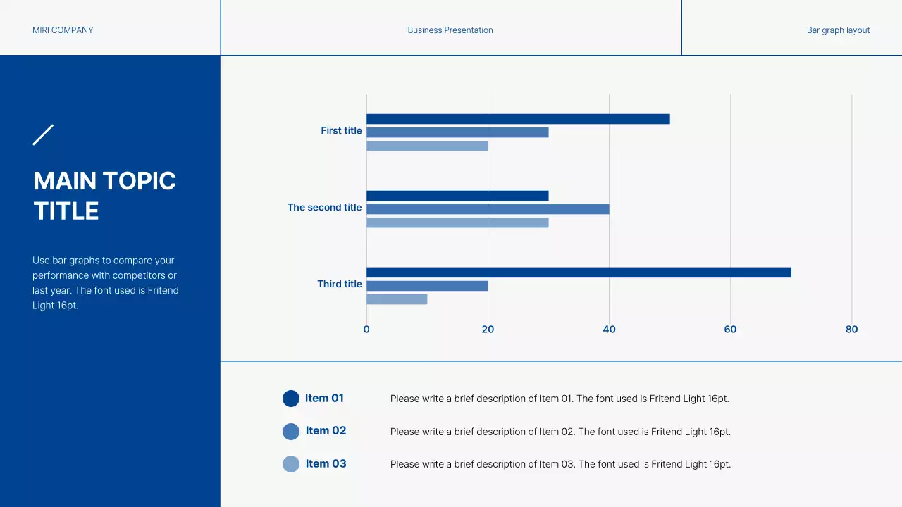Modern business reports in blue and gray