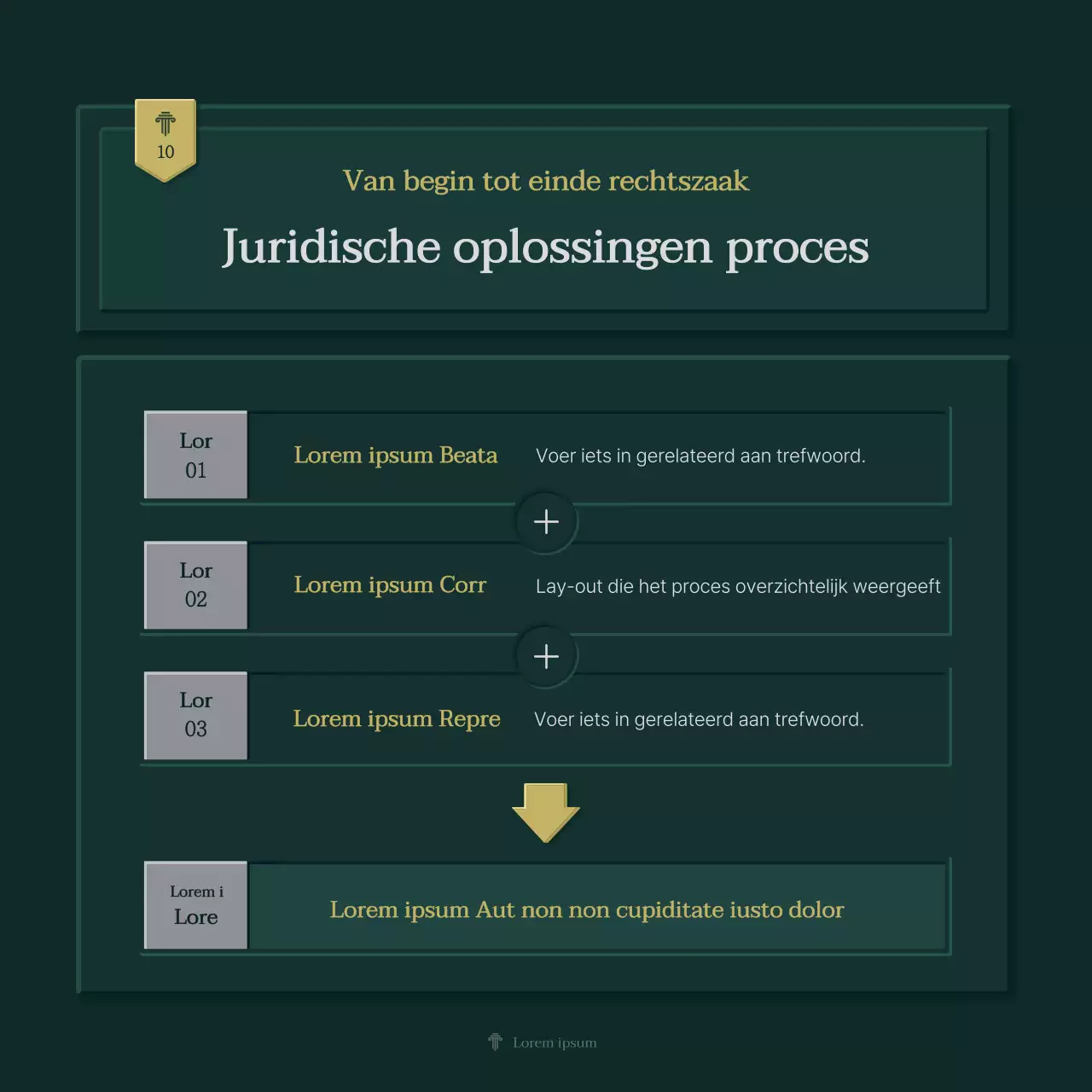 Eenvoudig bedrijfsprofiel in groen en geel