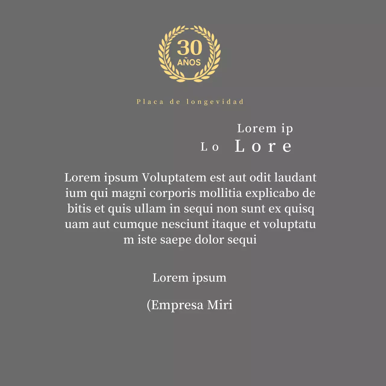 Concepto de placa de antigüedad con símbolo de laurel