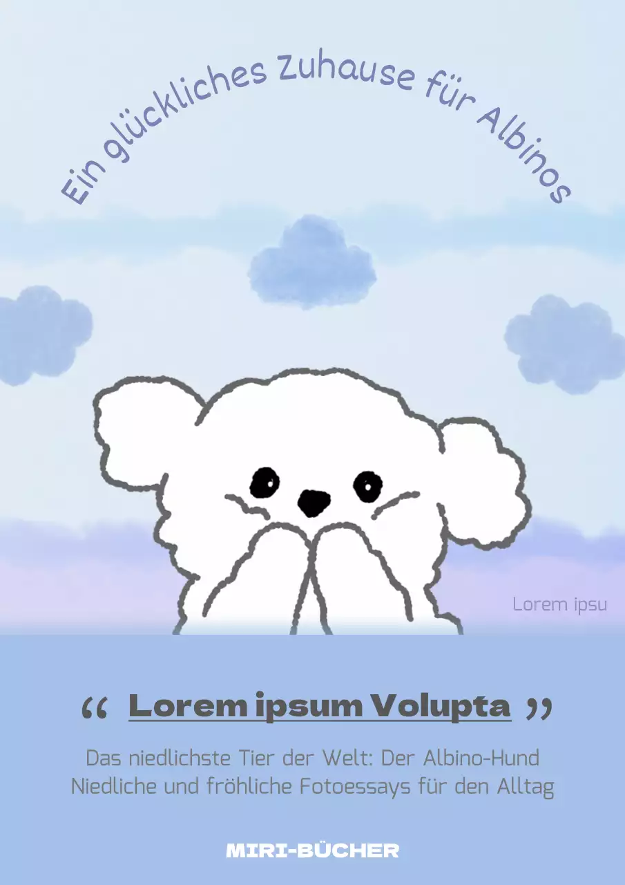 Vintage Welpenbezug in hellblau und lila