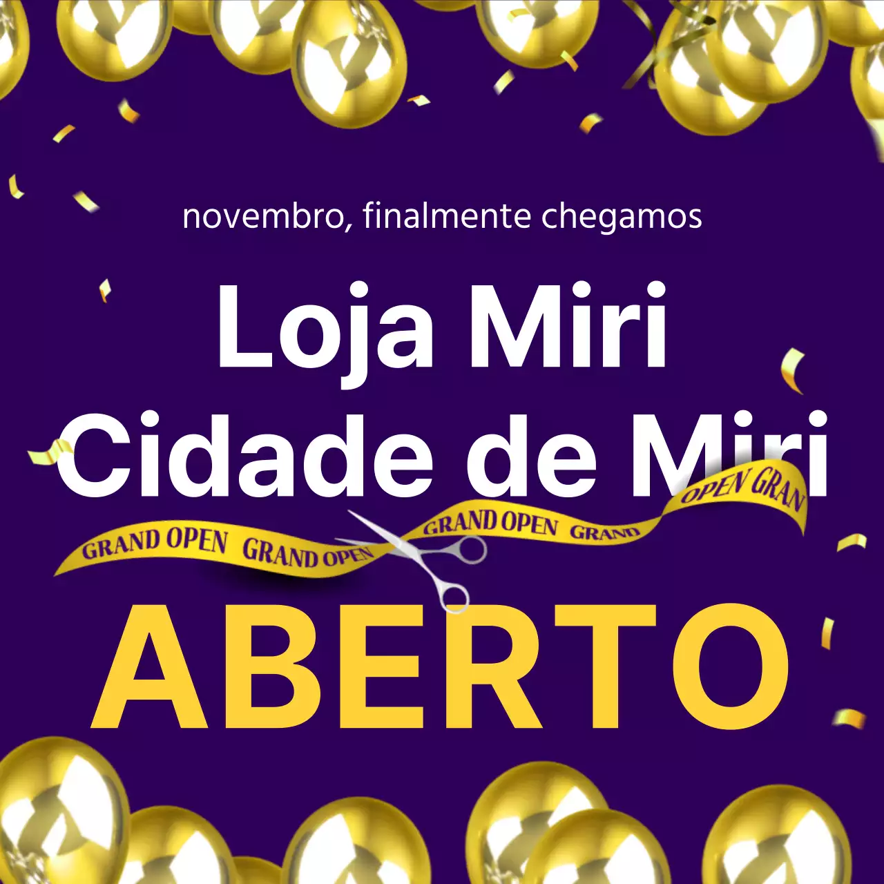 Promover a abertura de um ramo de luxo amarelo e roxo