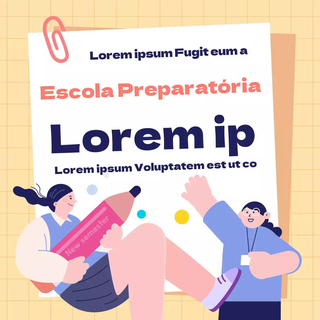 Um anúncio de emprego para iniciantes em amarelo e branco