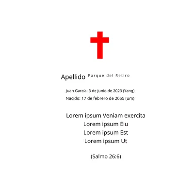Placas funerarias de concepto cristiano o católico con versículos bíblicos
