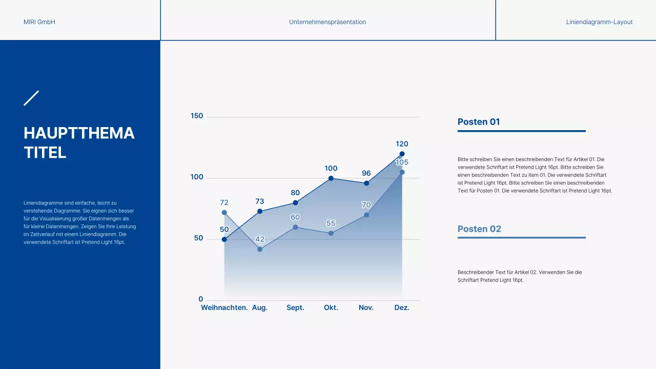 Moderne Geschäftsberichte in Blau und Grau