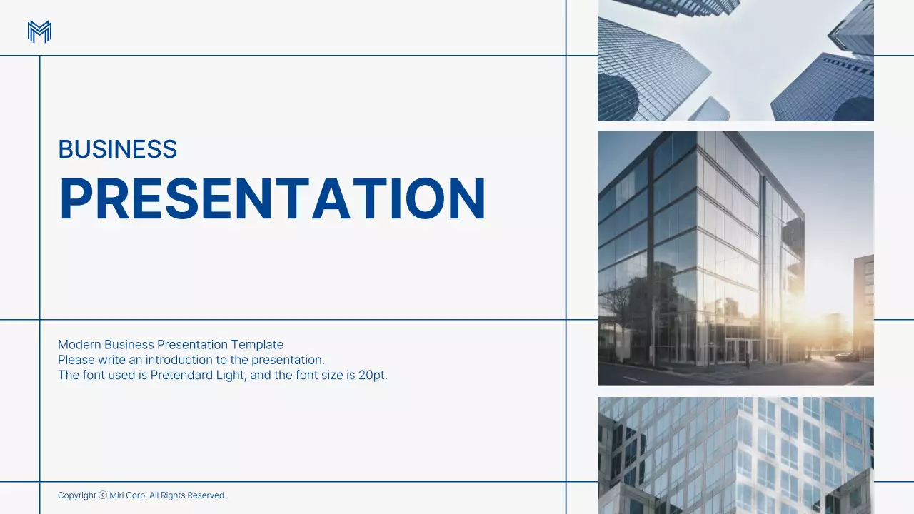 Modern business reports in blue and gray